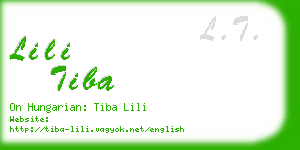 lili tiba business card